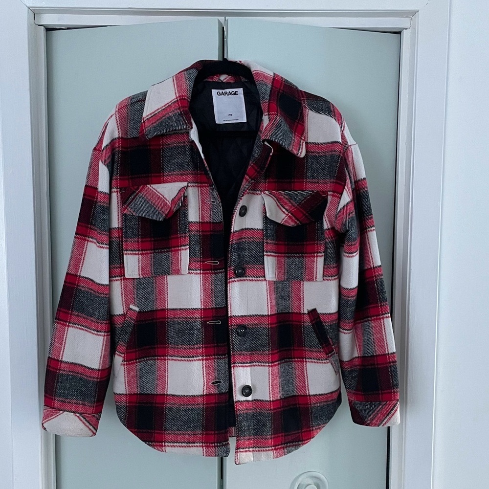 GARAGE, Vancity Shacket Red Plaid, , Quilt Lined, Small, Jacket